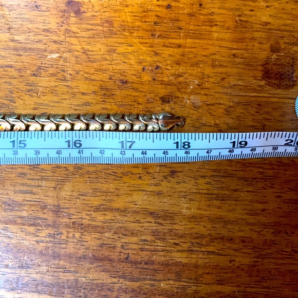 Vintage 80s gold tone chain collar necklace 18” - Picture 5 of 5